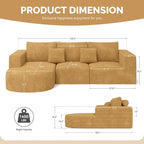 Boneless Couches for Living Room, Cloud Sectional Couch - Image 2