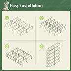 Huuger 6 Tier Bookshelf, Corner Bookshelf - Image 9