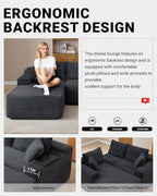 108 Inch Cloud Sectional Couch, Modern Modular Sectional Sofa - Image 8