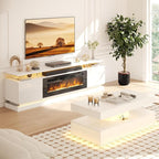Modern Table Set Includes 70" Fireplace TV Stand & 47" Coffee Table by Nordivale