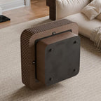 Square Coffee Table for Living Room, Fluted Drum Accent Tea Center Table - Image 7