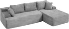 Hobestluk Modular Sectional Sofa Couches L-Shape Couch 3 Seat Modular Sofa - Image 8