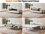 Full Size Pull Out Sleeper Sofa Bed, 2-in-1 Convertible Chenille Pull Out Couch - Image 7