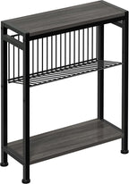 End Table for Small Space, 3-Tier Narrow Side Table by HOME