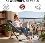 Tiita Comfy Folded Chair, Soft Faux Fur Oversized Folding Accent Chair - Image 9