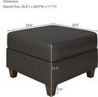 EASE MOOSE Faux Leather Square Ottoman Module - Image 2