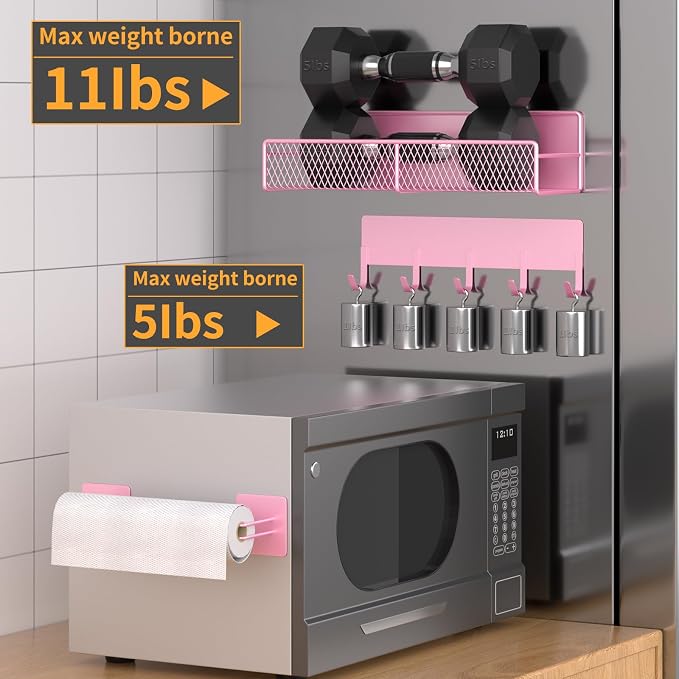 Magnetic Spice Rack for Refrigerator, 10 Pack Metal Magnetic Shelf, Moveable - Image 5