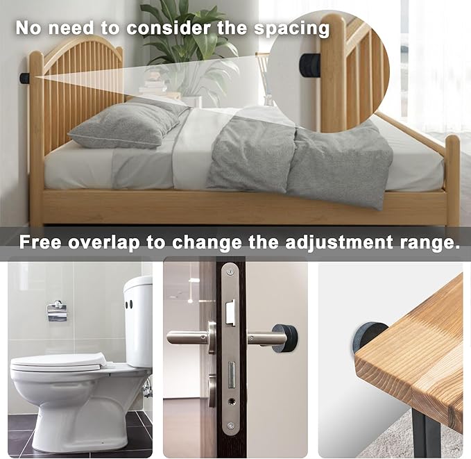 Krisler Headboard Stoppers, Soft Bed Stabilizer Against Wall, Self Adhesive - Image 4