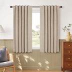 Linen Textured Total Blackout Curtains by 100BlackoutShield