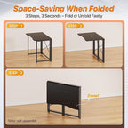 Huuger Folding Desk for Small Spaces, 31.5 Inch Foldable Computer Table - Image 7