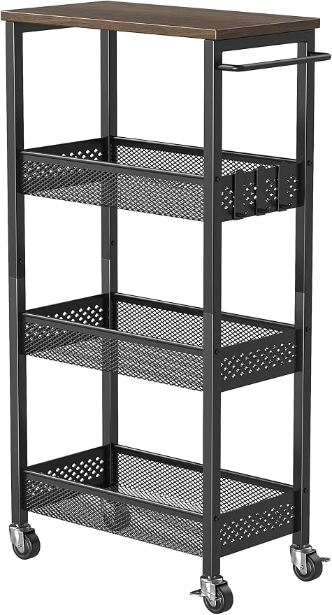 XYZLVSI Slim Storage Cart 4 Tier Fruit and Vegetable Baskets - Image 8