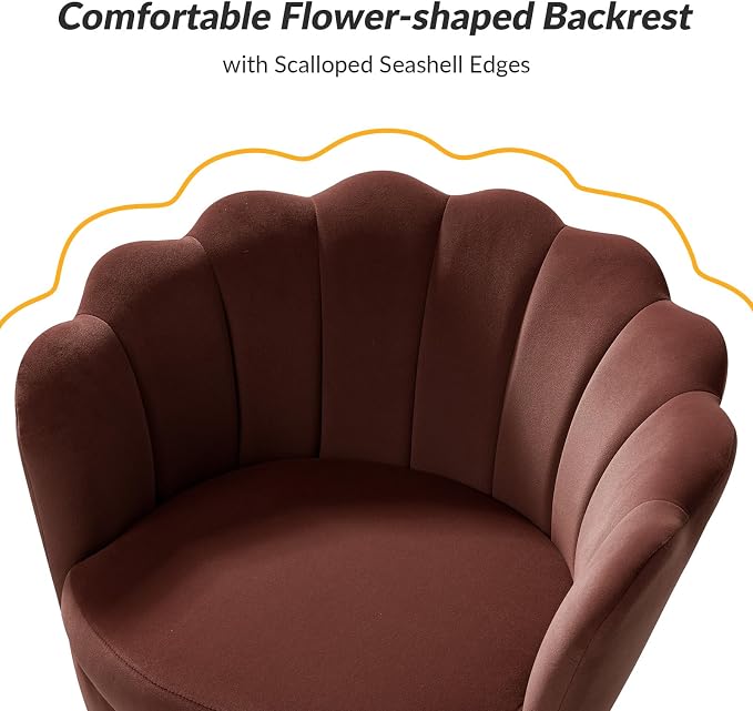 HULALA HOME Modern Velvet Accent Chair - Image 3