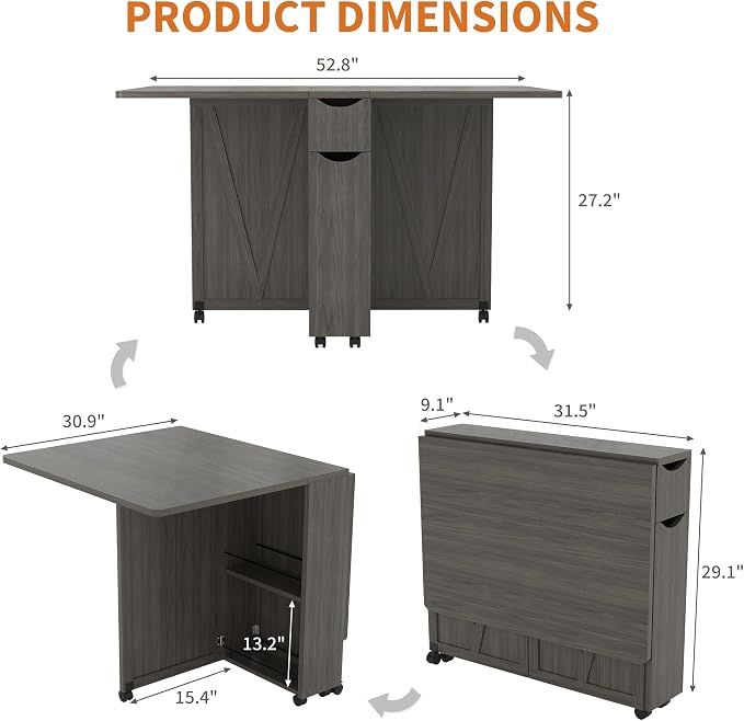 IDEALHOUSE Folding Dining Table - Image 2