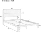 Merax Full Size Bamboo Platform Bed, Mid-Century Modern Bed Frame - Image 2