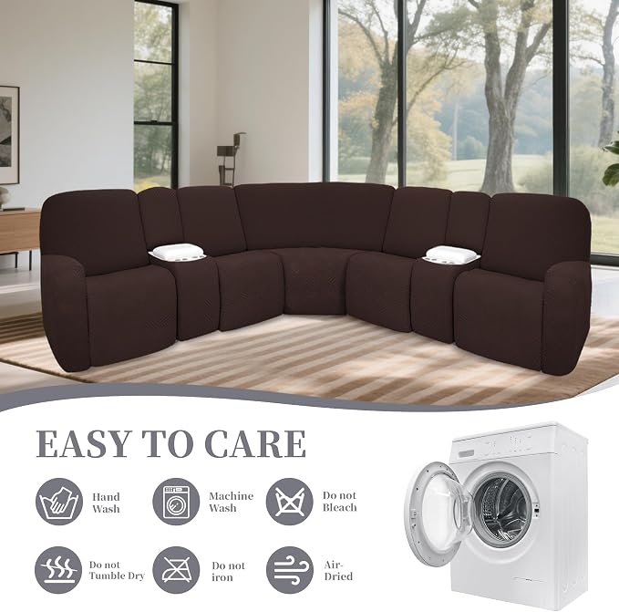 100% Waterproof Sectional Recliner Couch Covers - Image 8