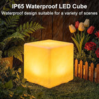 6-in LED Cube Night Light, Rechargeable LED Light Cube w/Remote, Dimmable 16 - Image 5