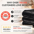 BEDELITE Fleece Blanket Soft Plush Queen Size Bed Blanket Linen 90"x90" | Ultra - Image 2