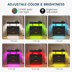 HNEBC Auto LED Nightstand with Wireless Charging Station & USB Ports, High - Image 6