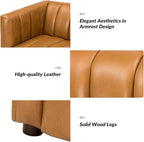 HULALA HOME 83" Genuine Leather Sofa - Image 6