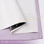Yakamok Lilac 100% Blackout Curtains 84 Inches Long - Image 4
