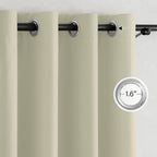 NICETOWN 100% Blackout Muted Beige Curtains 84 inches Long, Grommet Energy - Image 2