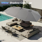 SUPERJARE 13ft Outdoor Patio Umbrella - Image 5