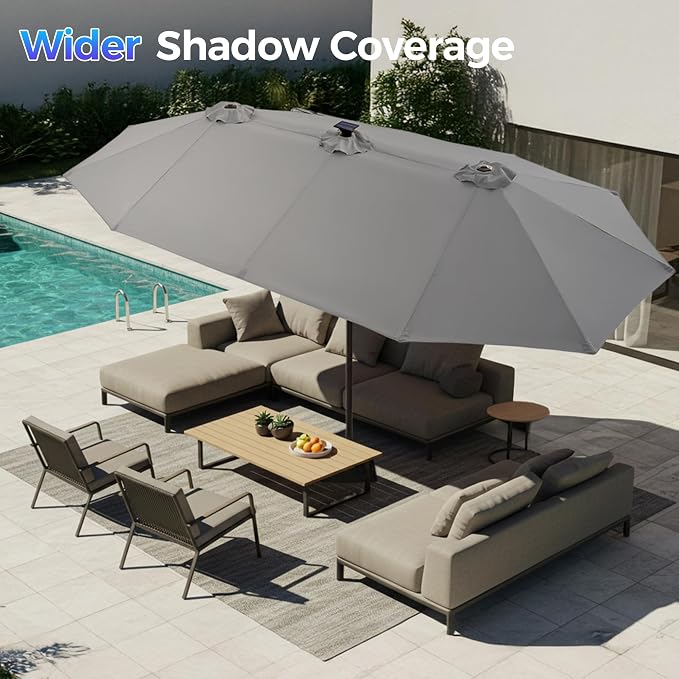SUPERJARE 13ft Outdoor Patio Umbrella - Image 5