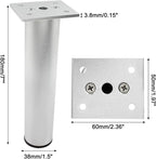 Set of 4 Aluminum Alloy Furniture Legs 7 Inch Height, 1.5 Inch Diameter - Image 2