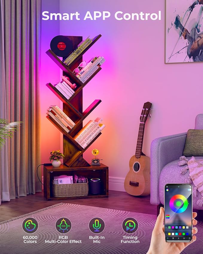 Evermagin 6 Tier Tree Bookshelf - Image 5