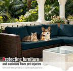 8Pcs Outdoor Cushion Covers, Stretch Patio Furniture Couch Chair Slipcovers | - Image 7