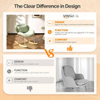 VINGLI 25.6" Extra Wide Criss Cross Nursery Rocking Chair, Cute Curved 115° - Image 3