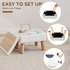 Storage Ottoman, Small Foot Stool Ottoman - Image 6
