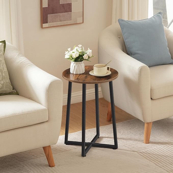 HOOBRO Side Table, Round End Accent Table - Image 5