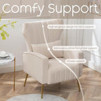 Modern Accent Chair Upholstered Living Room Chair, High Back Arm Chair - Image 3