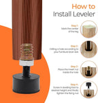 5/16 Rubber Adjustable Furniture Leveler，16 Pack Leveling Feet Screws in - Image 6