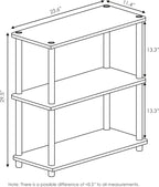 Furinno TURN-N-TUBE Storage Shelves, 3-Tier Book Shelf, Corner Shelf, Toolless - Image 3