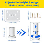 4 Pcs Adjustable Height Furniture Support Legs 3.15-4.72 inch, Metal Heavy Duty - Image 2