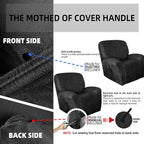 ANARACHON Leather Look Oversize Recliner Chair Covers, Thick 4 Pieces Recliner - Image 6