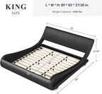 Allewie King Size Upholstered Platform Bed Frame - Image 2