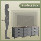 Huuger 63 Inch Dresser for Bedroom, Dresser for Closet - Image 3