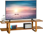 Bamboo TV Stand for TVs up to 65", Media TV Console Table - Image 9
