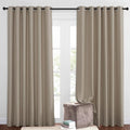 NICETOWN 50% Blackout Taupe Sliding Glass Curtains 2 Panels Set by NICETOWN