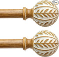 QDWIS 2 Pack Boho Wood Curtain Rods by Unknown