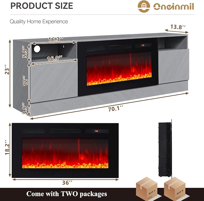 oneinmil Fireplace TV Stand - Image 7