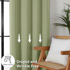 Simplebrand Sage Green Blackout Curtains - Image 7