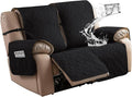 Genina Black Waterproof Loveseat Recliner Cover, Sofa Cover by Genina