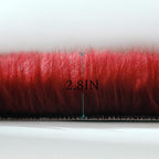 linmopm Faux Fur Rug Sheepskin Shag Fluffy Fuzzy Red 5x7 ft Rugs - Image 4