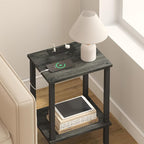 TUTOTAK End Table with Charging Station, Small Side Table with Outlets - Image 9