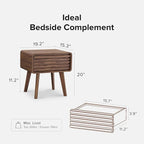 mopio Ensley Mid Century Modern Side Table, Small Accent Tables - Image 2