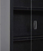 HOMCOM 5-Tier Display Cabinet, Glass Door Cabinet - Image 9